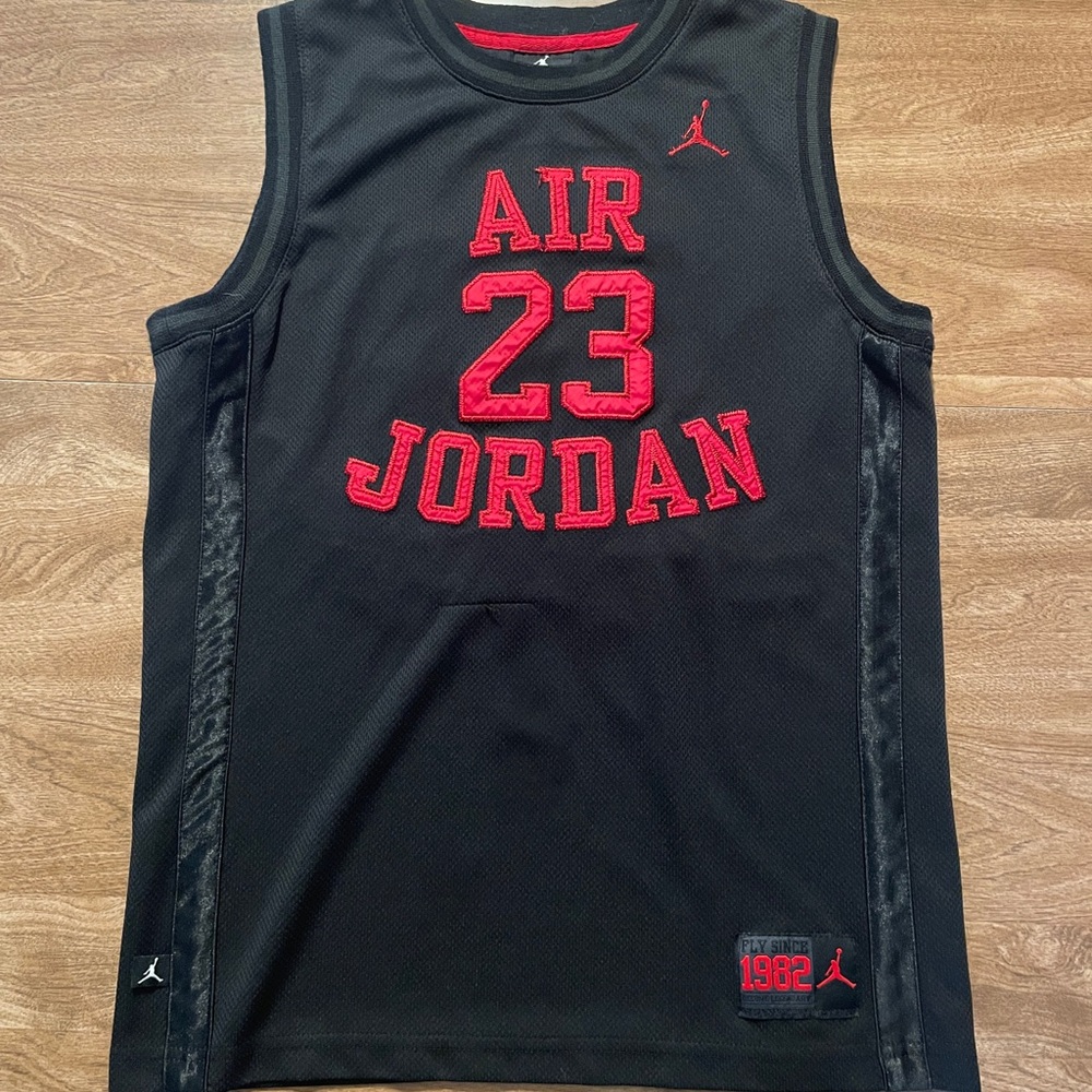 Air Jordan Black and Red Tank Top